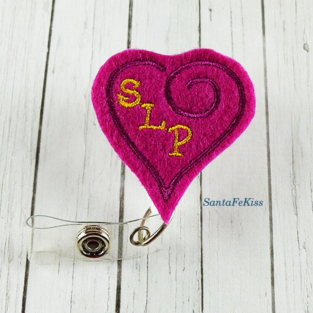 Speech Therapy Felt Badge Reel by SantaFeKiss